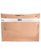Mm6 Maison Margiela Metallic Clutch, Women's, Pink/purple, Polyester/polyurethane