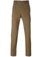 Incotex Slim Fit Chinos, Men's, Size: 48, Brown, Cotton/spandex/elastane