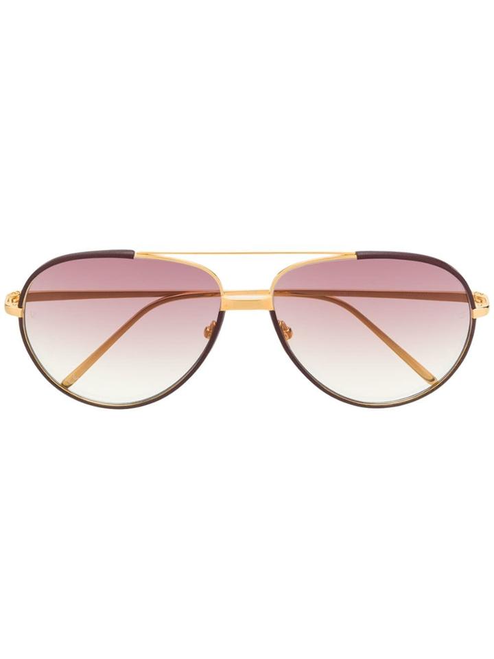 Linda Farrow Aviator-frames Sunglasses - Brown