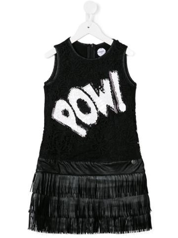 Parrot Kids Guipure Lace Fringed Dress, Girl's, Size: 6 Yrs, Black