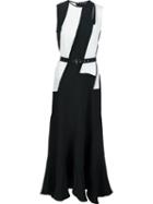 Derek Lam Contrast Belted Mid-length Dress
