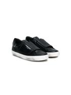 Philippe Model Kids Teen Touch Strap Fastening Sneakers - Black