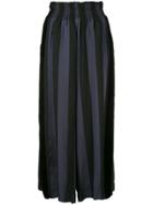 Forte Forte Striped High Waisted Palazzo Trousers - Black