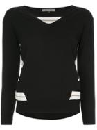 Han Ahn Soon Striped Panel Top - Black