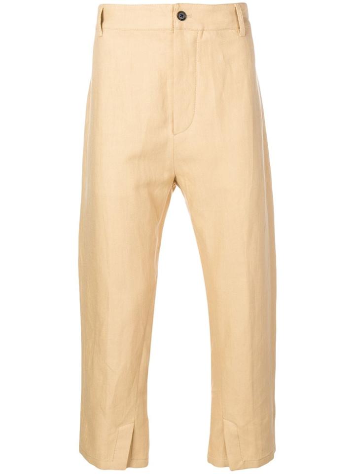 Ann Demeulemeester Cropped Trousers - Neutrals
