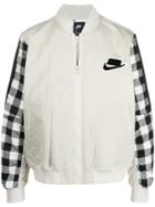 Nike Nsw Check-sleeves Bomber Jacket - Grey