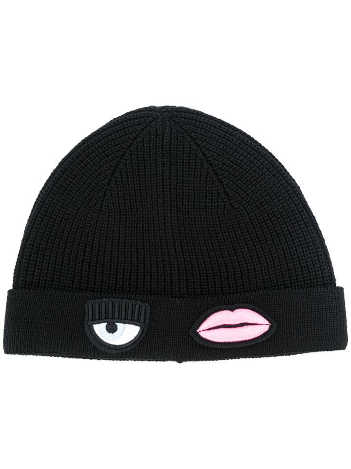 Chiara Ferragni Logomania Beanie - Black