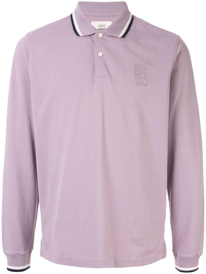 Kent & Curwen Logo Embroidered Polo Shirt - Purple