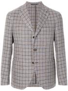Cantarelli Fitted Checked Jacket - Grey