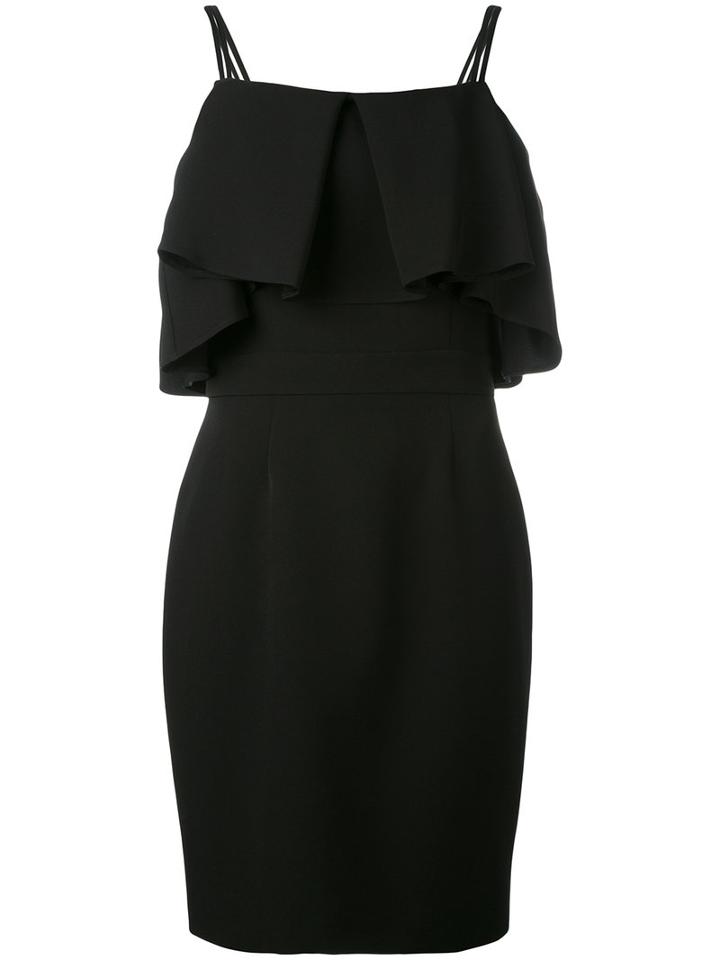 Blumarine Ruffled Cold-shoulder Dress, Women's, Size: 46, Black, Polyester/spandex/elastane