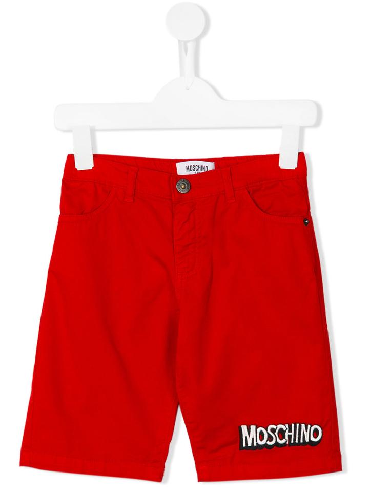 Moschino Kids Logo Shorts, Boy's, Size: 6 Yrs, Red