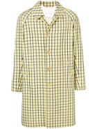 Mackintosh Yellow Check Single Breasted Coat Gm-107bs