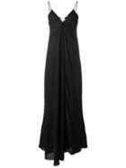 Lost & Found Rooms V-neck Maxi Dress, Women's, Size: Small, Black, Cotton