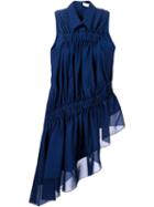 Viktor & Rolf Asymmetric Sleeveless Top, Women's, Size: 38, Blue, Cotton