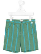 Il Gufo Striped Shorts, Boy's, Size: 10 Yrs, Green