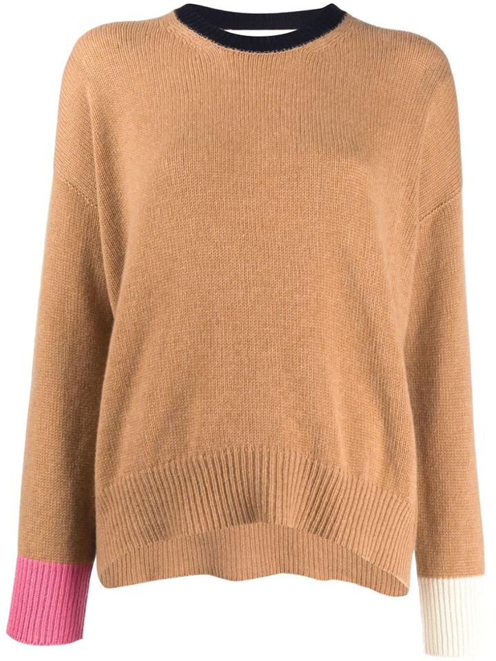 Marni Contrast Sleeve Knit Jumper - Brown