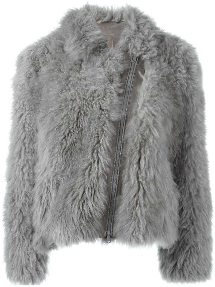 Brunello Cucinelli Zipped Fur Coat