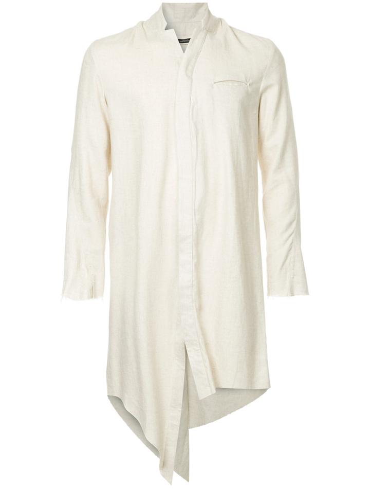 A New Cross Asymmetric Hem Coat - Nude & Neutrals