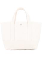 Cabas Knit Style Small Tote Bag - White