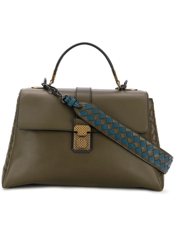 Bottega Veneta Woven Detail Tote - Green