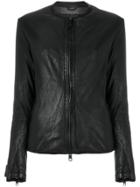 Giorgio Brato Collarless Zip-up Jacket - Black