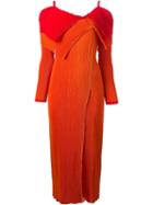 Issey Miyake Asymmetric Pleated Dress