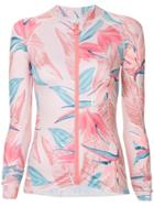 Duskii Cancun Floral Rash Top - Pink & Purple