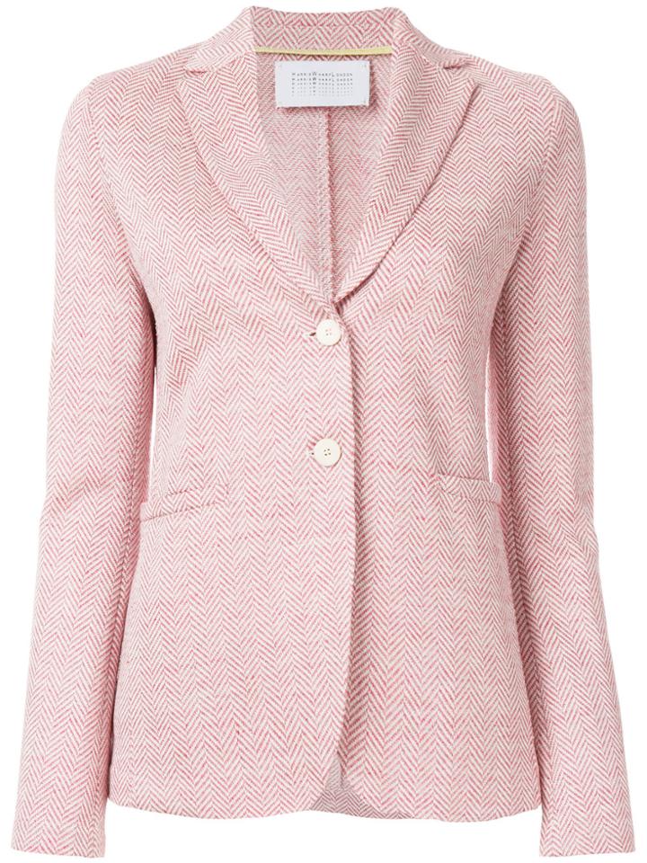 Harris Wharf London Herringbone Blazer - Pink & Purple