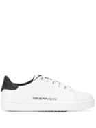 Emporio Armani Logo Print Sneakers - White