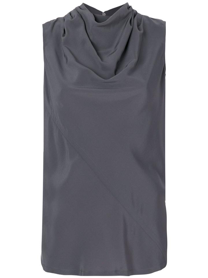 Rick Owens Draped Neck Top - Grey