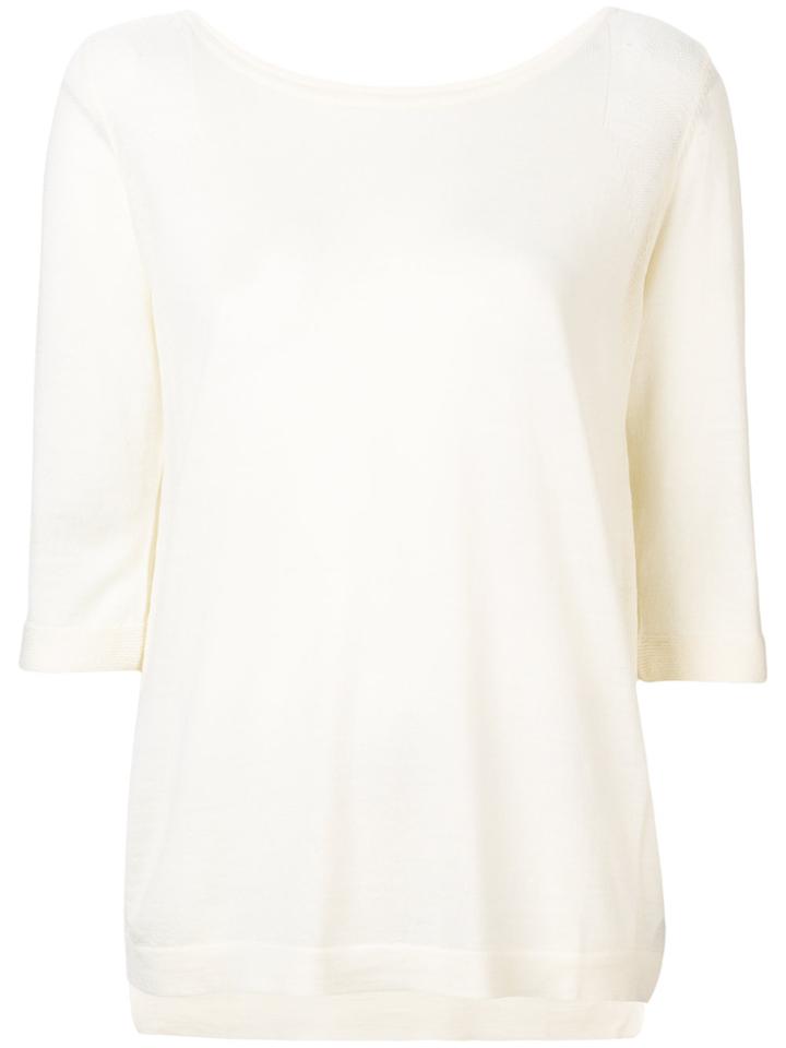 Sottomettimi Scoop Neck Jumper - White