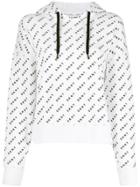 Dkny Relaxed-fit Logo-print Hoodie - White
