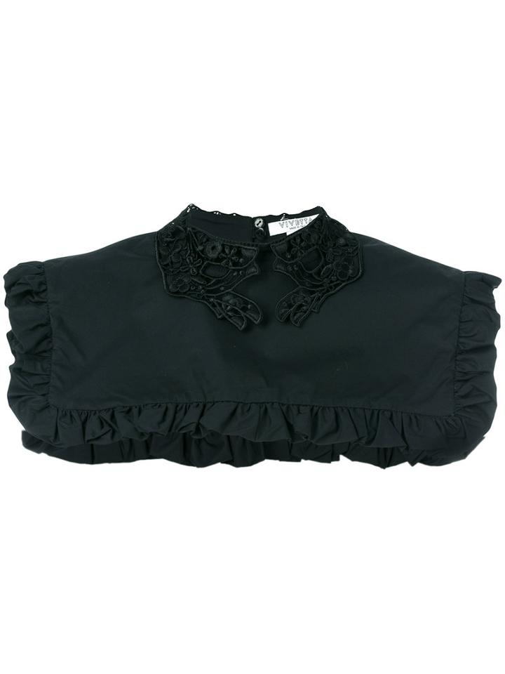 Vivetta - Daman Hand Collar Bolero - Women - Cotton/polyester/spandex/elastane/viscose - One Size, Black, Cotton/polyester/spandex/elastane/viscose