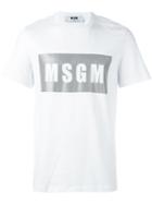 Msgm - Logo Print T-shirt - Men - Cotton - L, White, Cotton
