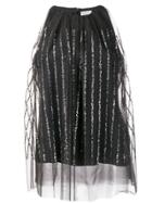 Brunello Cucinelli Sequined Tulle Top - Grey