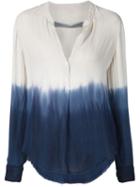 Raquel Allegra Dip-dye Blouse, Women's, Size: 0, White, Silk