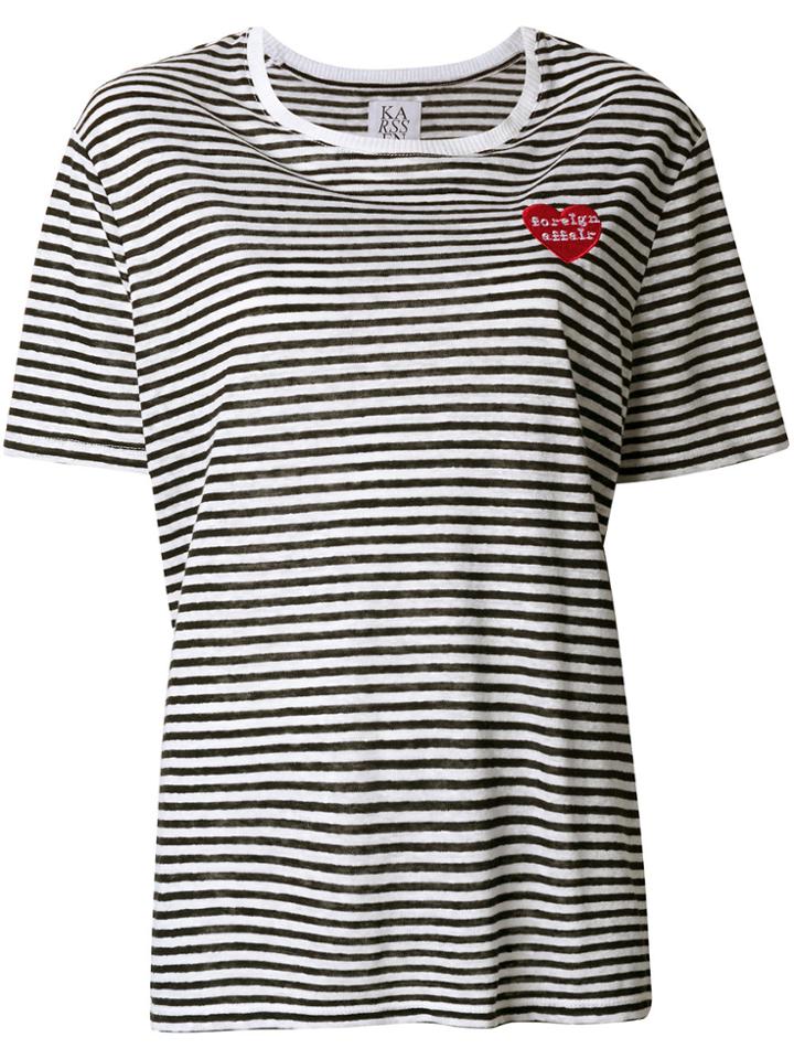 Zoe Karssen Embroidered Heart Jersey T-shrirt - White