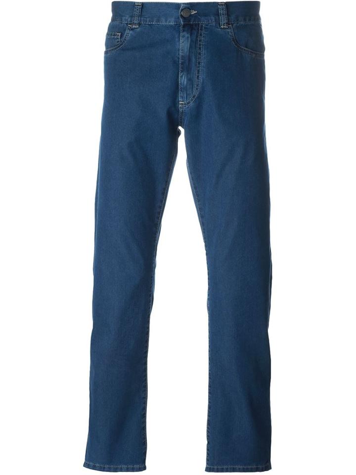 Canali Regular Jeans, Men's, Size: 54, Blue, Cotton/polyester