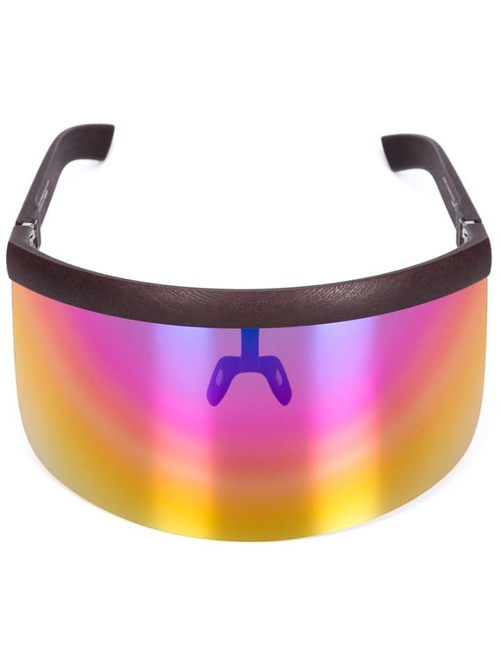 Mykita - Mykita & Bernhard Willhelm 'daisuke' Visor Sunglasses - Unisex - Nylon/acetate - One Size, Brown, Nylon/acetate