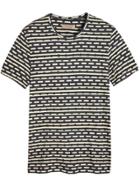 Burberry Spot And Stripe Print T-shirt - Blue