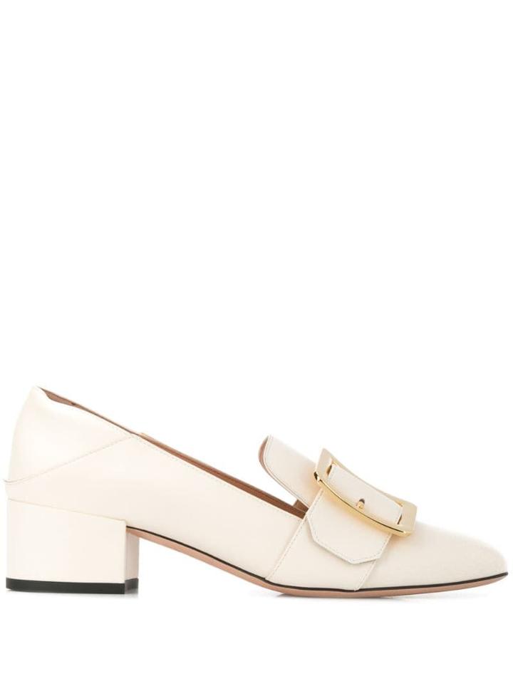 Bally Buckle Detail Pumps - White