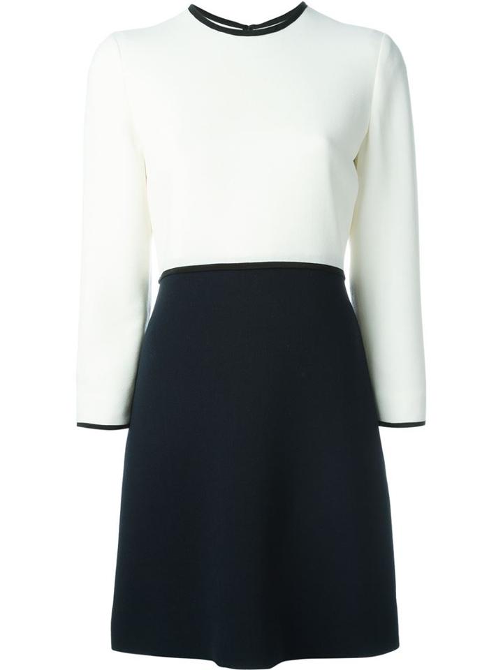 Victoria Victoria Beckham Longsleeved Two-tone Dress