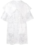 Suzanne Rae Embroidered Sheer Coat - White