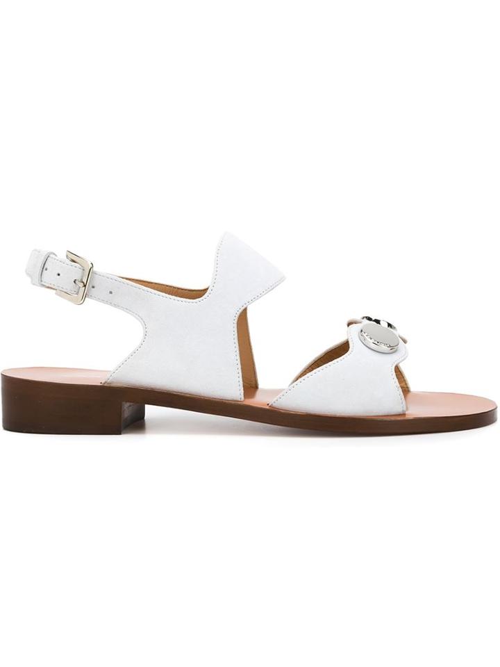 Carven Logo Stud Sandals