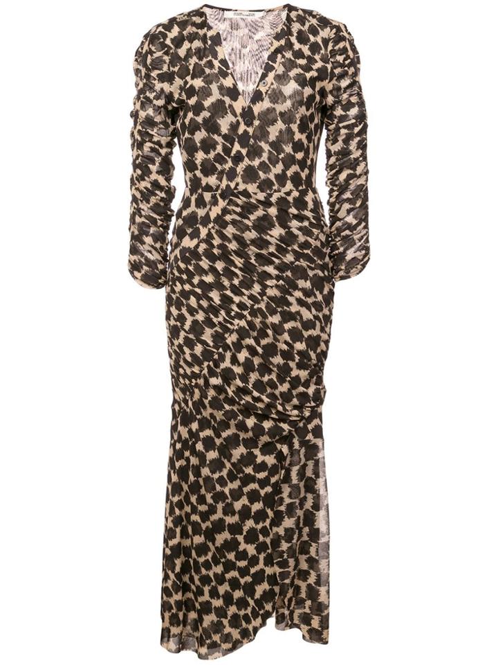 Dvf Diane Von Furstenberg Leopard Wrap Dress - Black