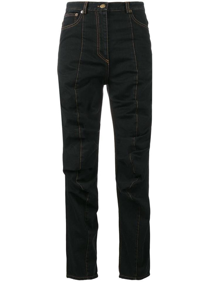 Y / Project Ruched Jeans, Women's, Size: 36, Black, Cotton
