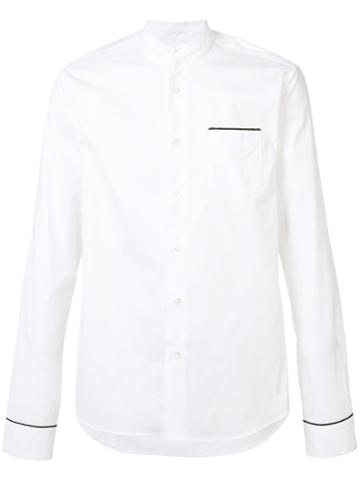 F.s.z - Madarin Collar Shirt - Men - Cotton - M, White, Cotton