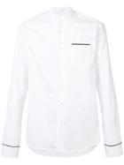 F.s.z - Madarin Collar Shirt - Men - Cotton - M, White, Cotton