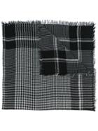 Faliero Sarti Checked Scarf, Women's, Black, Polyester/modal