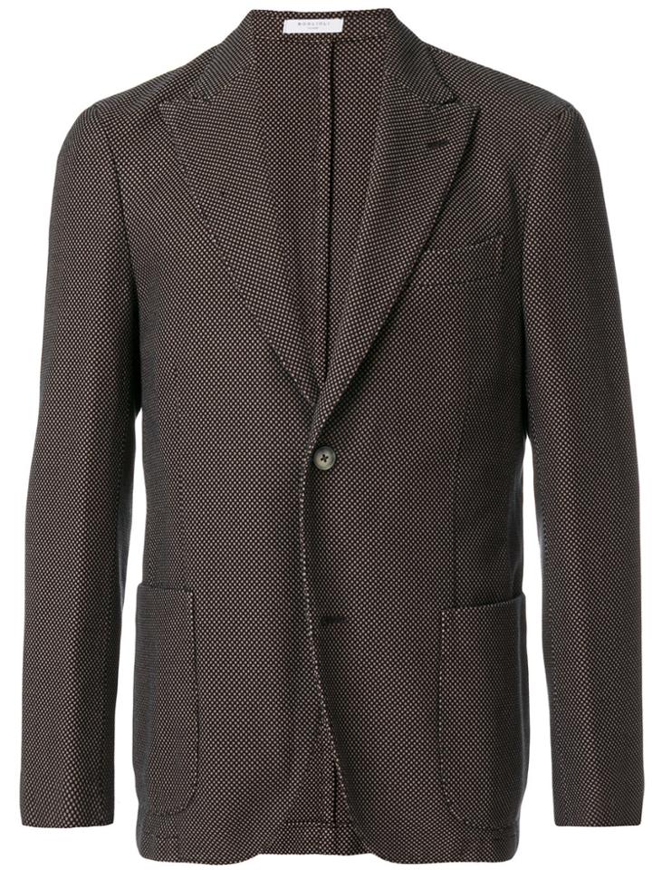 Boglioli Waffle Single Breasted Jacket - Brown